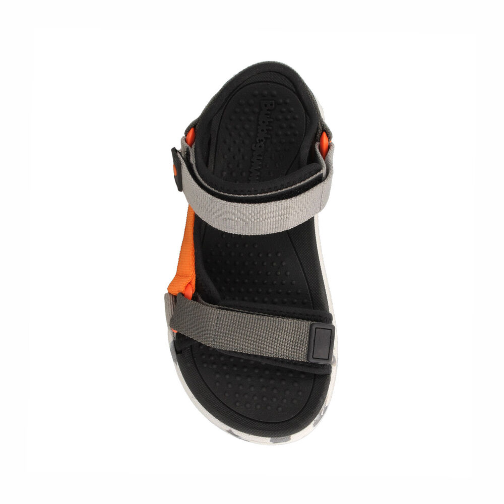 Sandalia Niño Bubblegummers Hurley Gris- Naranjo image number 3.0